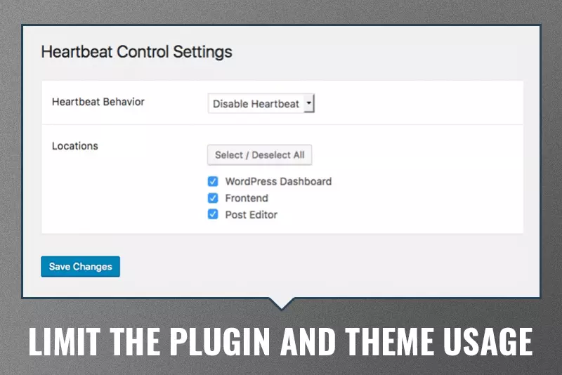 Limit the plugin and theme usage