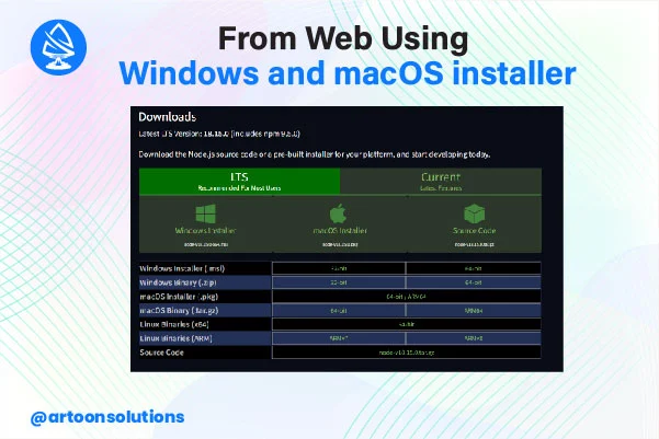 Web Using Windows and macOS installer