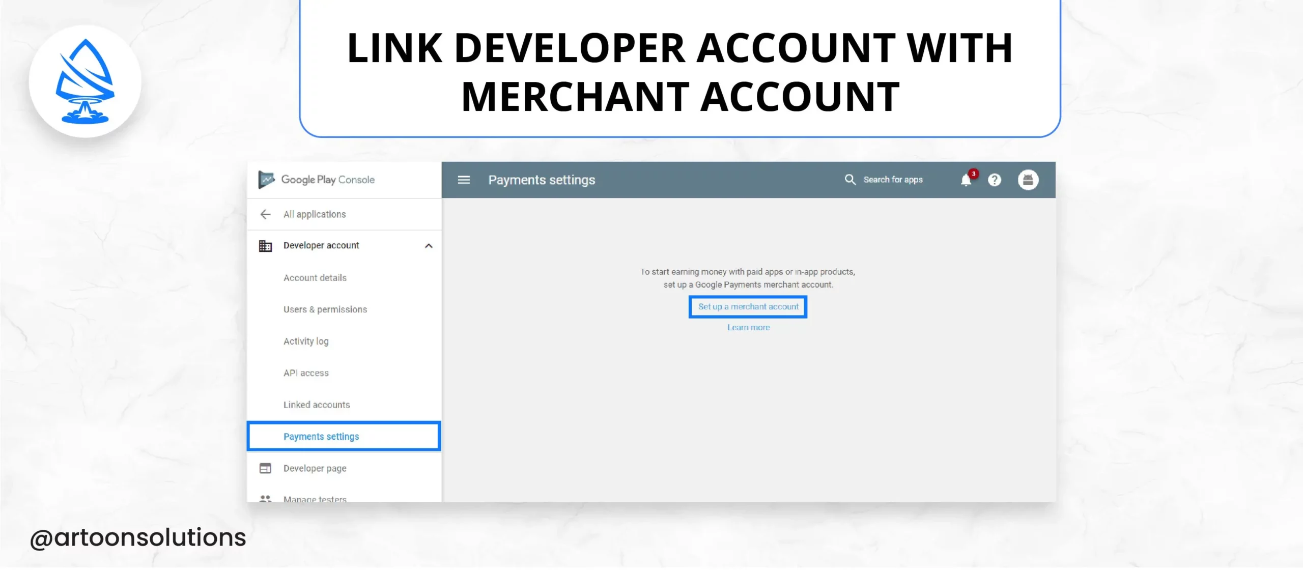 Link Developer Account with Merchant Account
