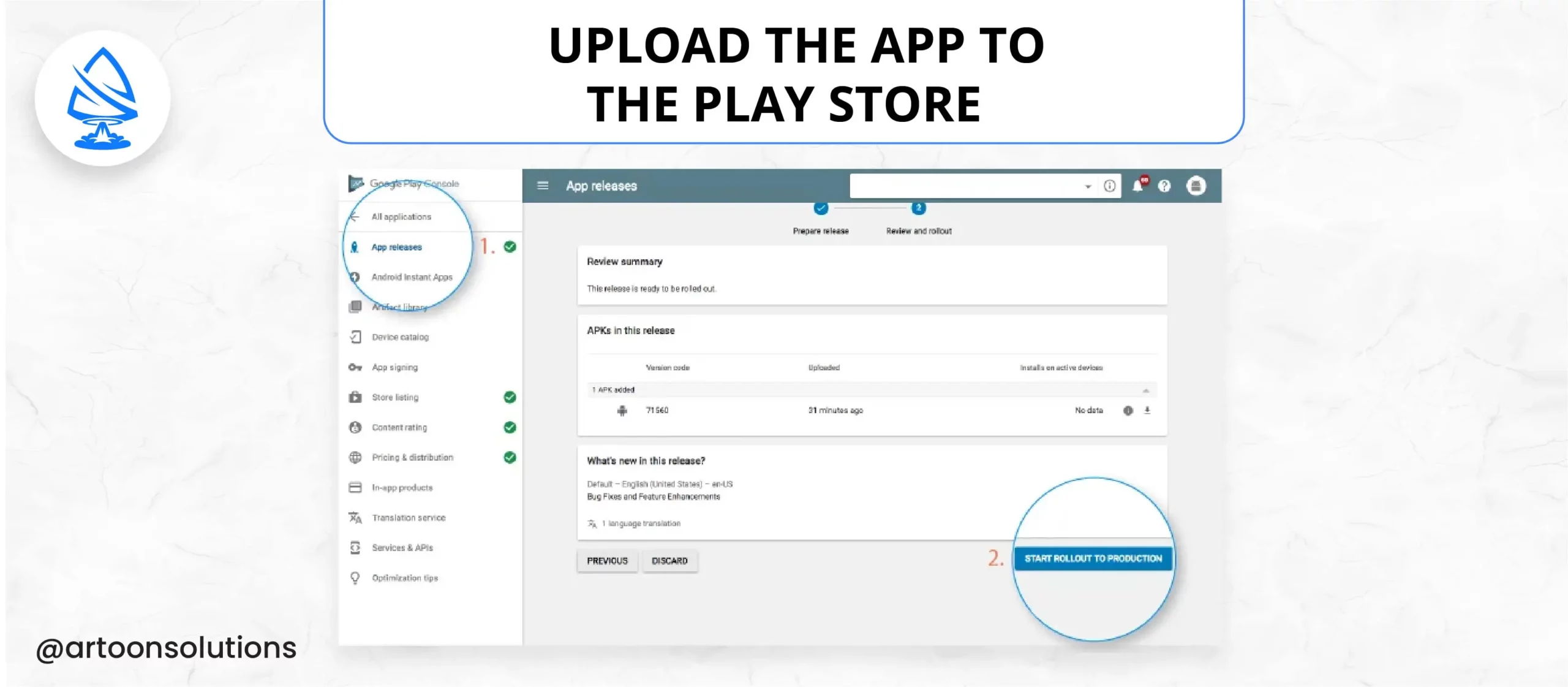 upload the app to the play store 