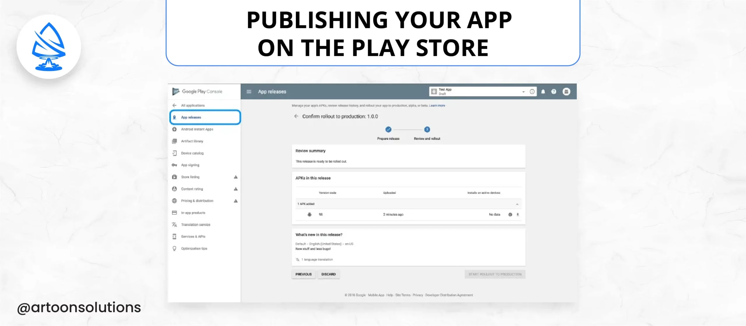Publishing your app on the play store